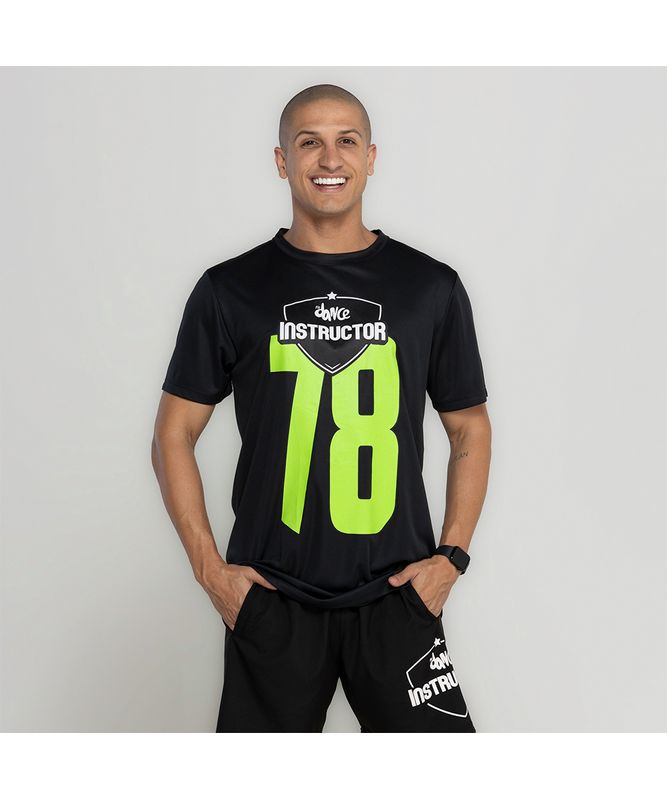 CAMISETA INSTRUCTOR FITDANCE 78 DRY FIT BLACK P