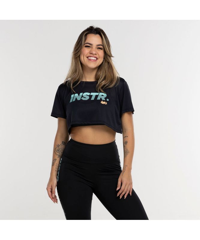 CROPPED FITDANCE INSTRUCTOR PRETO P