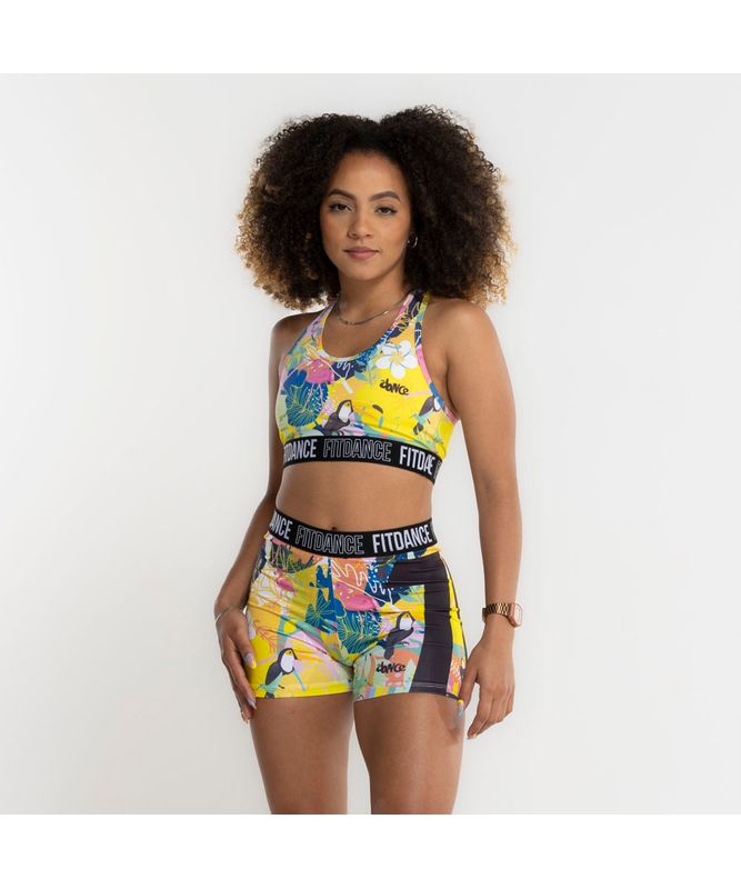 TOP ELASTICO FITDANCE FLORAL P