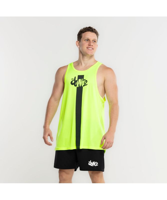 REGATA MASCULINA FITDANCE AMARELO NEON G