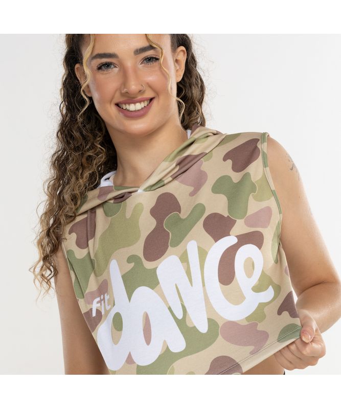 Deals moletom cropped camuflado