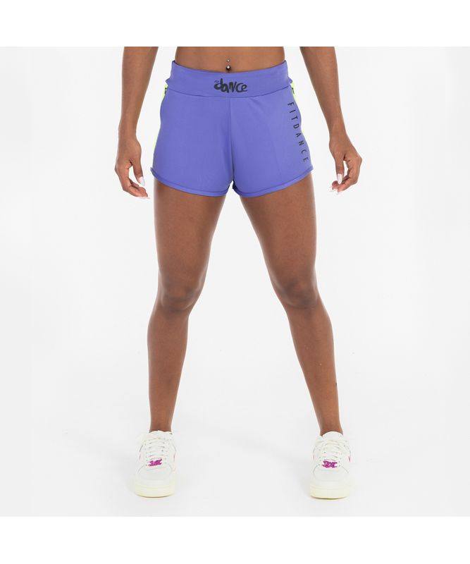 SHORTS BICOLOR FITDANCE AZUL P