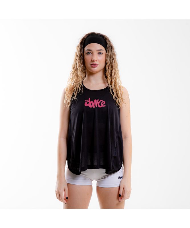 REGATA TRANSPASSADA FITDANCE PRETO M