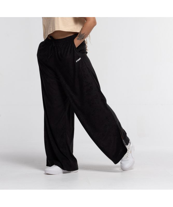 CALÇA PANTALONA MALHA COTELÊ FTDNC PRETO P