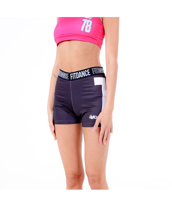 SHORTS ELASTICO 78 FITDANCE PRETO P