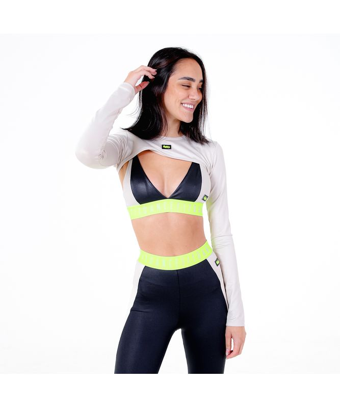 TOP ELASTICO RECORTE FITDANCE PRETO GG