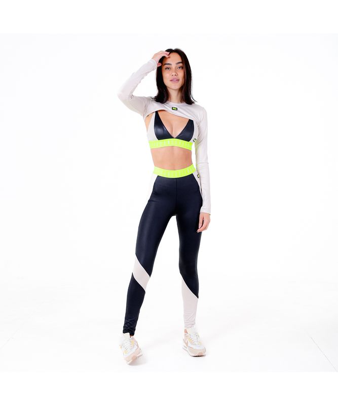 LEGGING ELASTICO RECORTE FITDANCE PRETO P