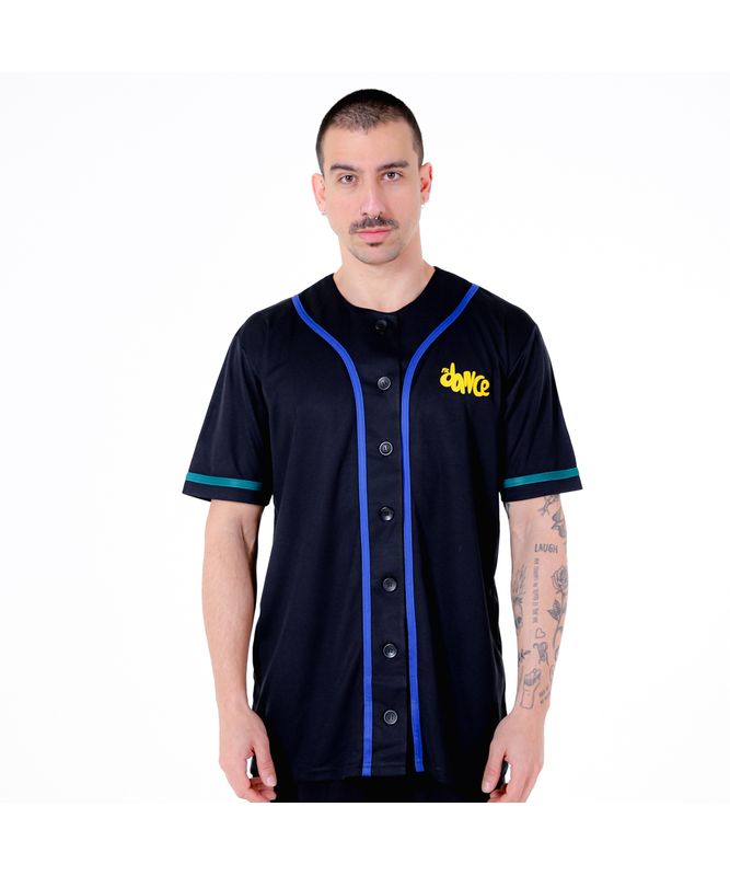 CAMISA BASEBALL CUSTOM FITDANCE PRETO G