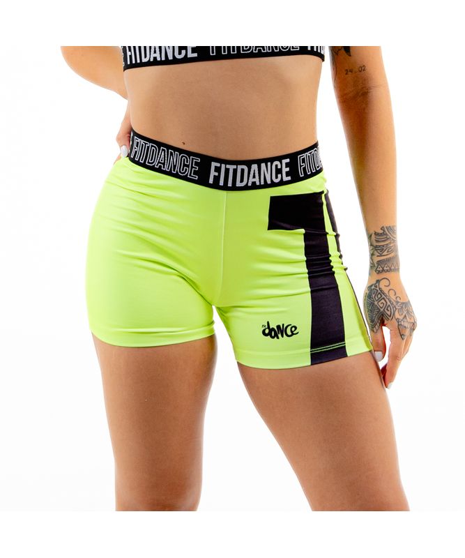 SHORTS ELASTICO 78 FITDANCE AMARELO P