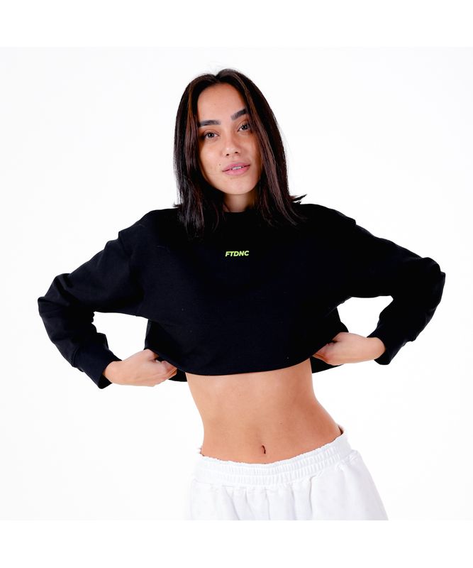 MOLETOM CROPPED FTDNC PRETO P