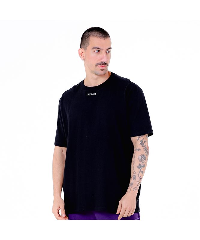 CAMISETA OVERSIZED MALHÃO FTDNC PRETO P