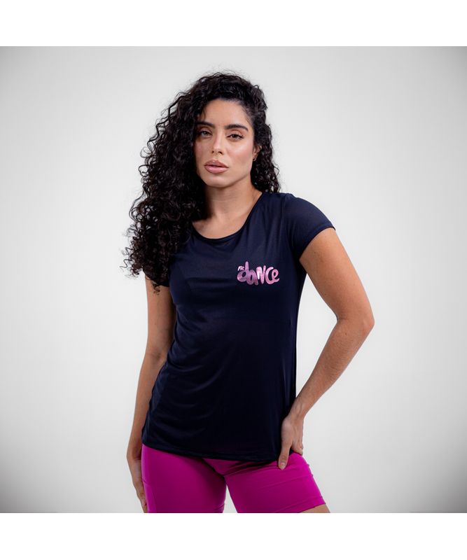 CAMISETA FENDA FITDANCE PRETO P