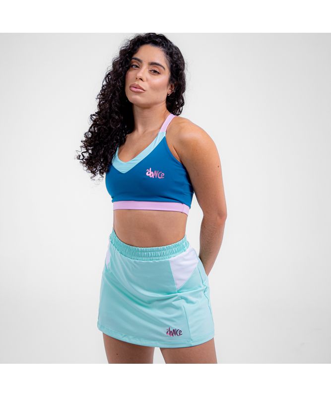 TOP CRUZADO TRICOLOR FITDANCE AZUL P