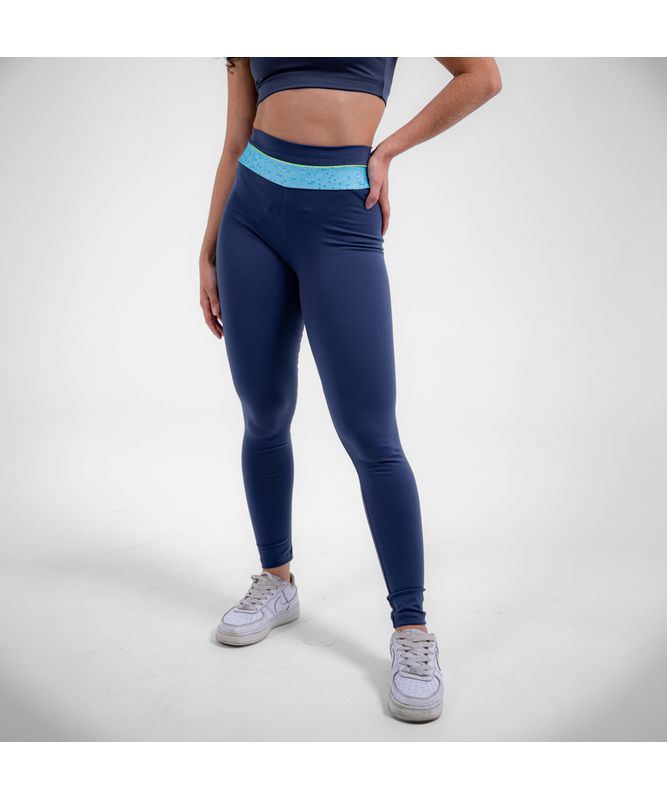 LEGGING FAIXA CINTURA FITDANCE AZUL P