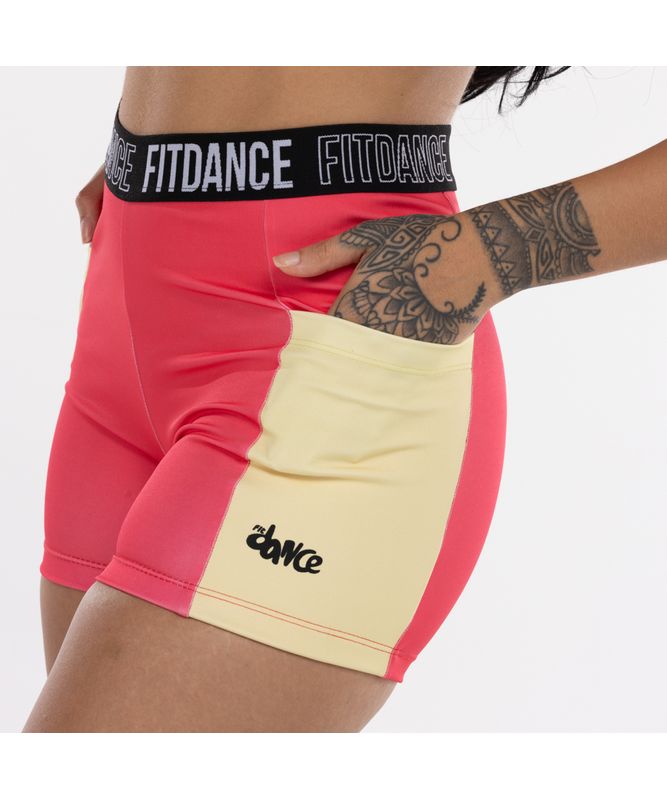 SHORTS ELASTICO FITDANCE ROSA P