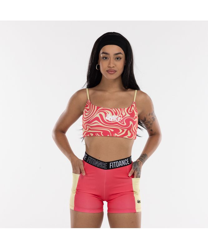 TOP REGATA DUPLA FACE FITDANCE ROSA G