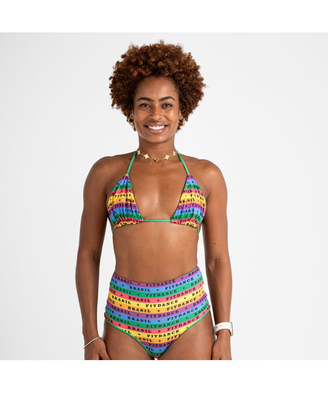 CONJUNTO CORTININHA + HOT PANT DUPLA FACE FITDANCE COLORÊ GG