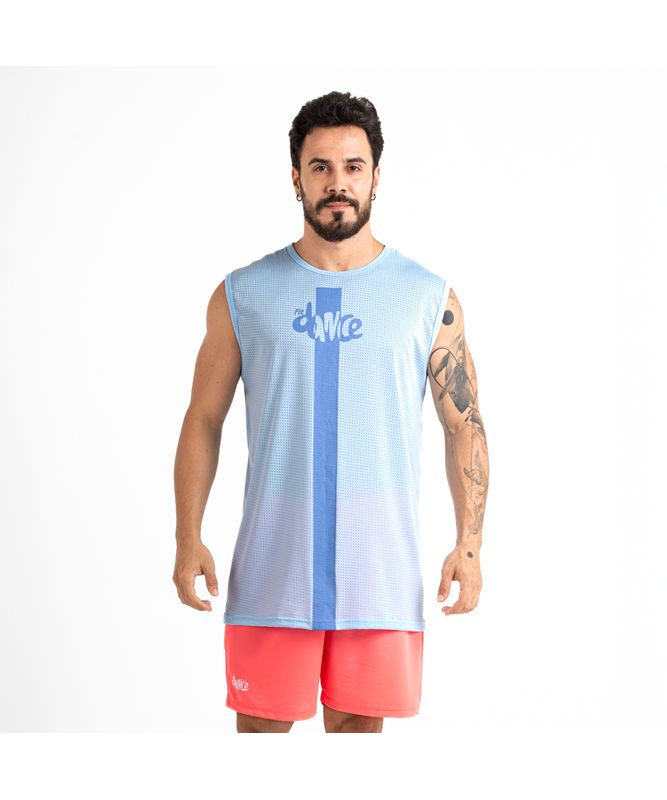 REGATA MASCULINA FITDANCE LINES AZUL GG