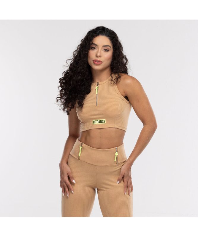 TOP CROPPED ZÍPER FITDANCE FENDI G