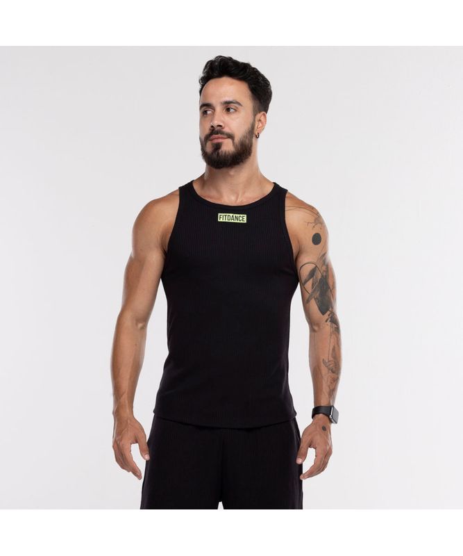 REGATA CANELADA FITDANCE PRETO P REGATA CANELADA FITDANCE PRETO P