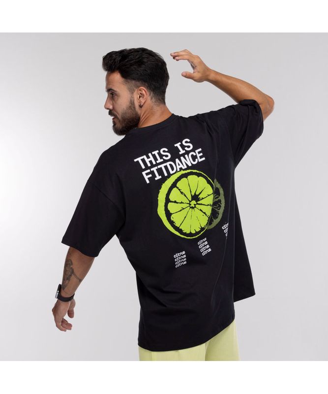 CAMISETA OVERSIZED LEMONADE FITDANCE PRETO G