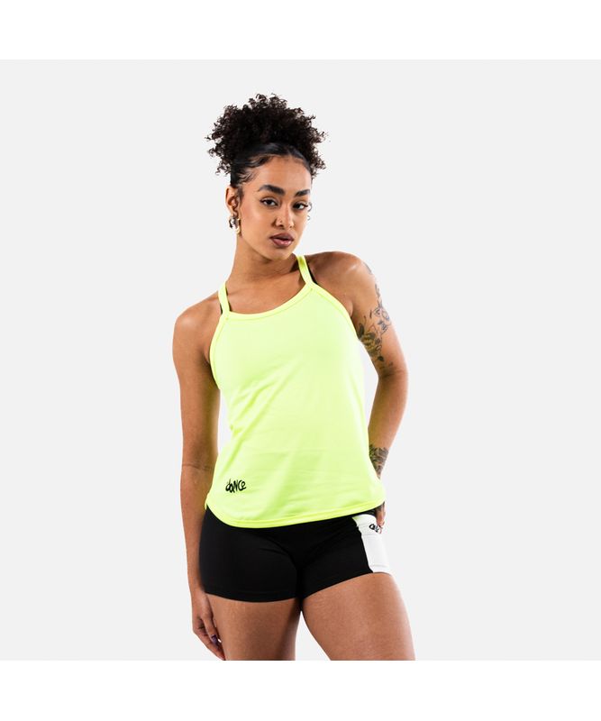 REGATA FITDANCE RACER AMARELO NEON P REGATA FITDANCE RACER AMARELO NEON P