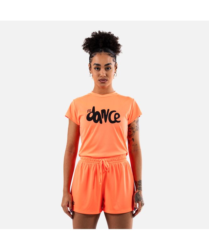 BABY LOOK FITDANCE BOLD LARANJA NEON P