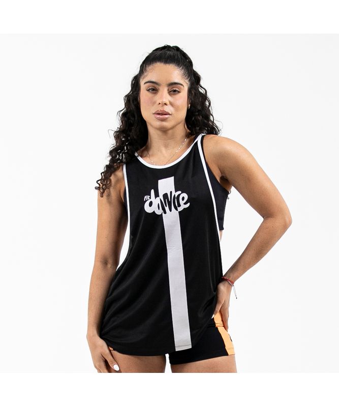 REGATA CAVADA BEATS LINES FITDANCE PRETO P REGATA CAVADA BEATS LINES FITDANCE PRETO P