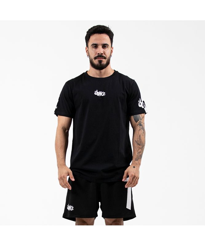 CAMISETA LINES BIG OVERSIZED FITDANCE BLACK G