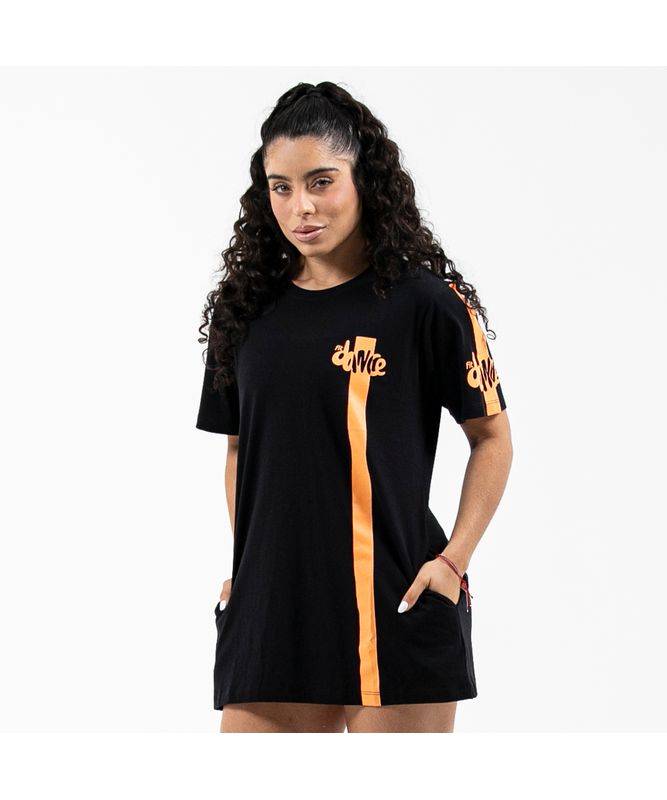 VESTIDO LINES BEATS FITDANCE PRETO P