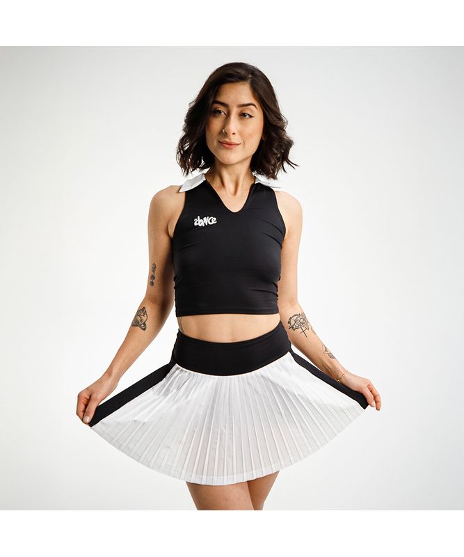 CROPPED POLO FITDANCE SPORT PRETO Tamanho:P CROPPED POLO FITDANCE SPORT PRETO Tamanho:P